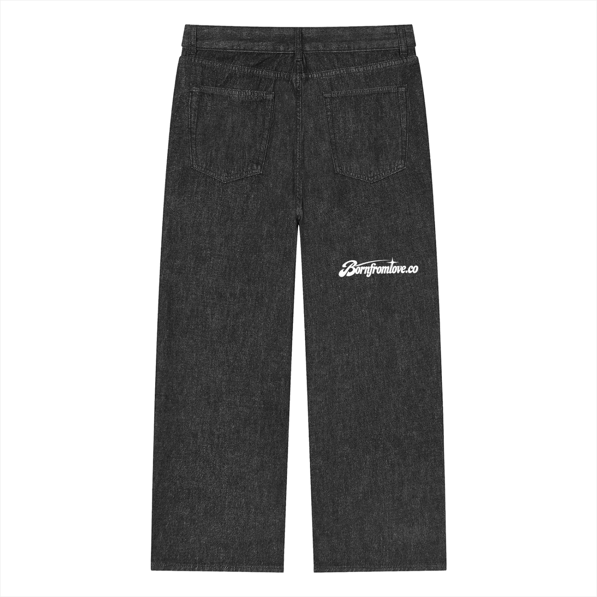 Unisex Vintage Wash Straight Leg Jeans