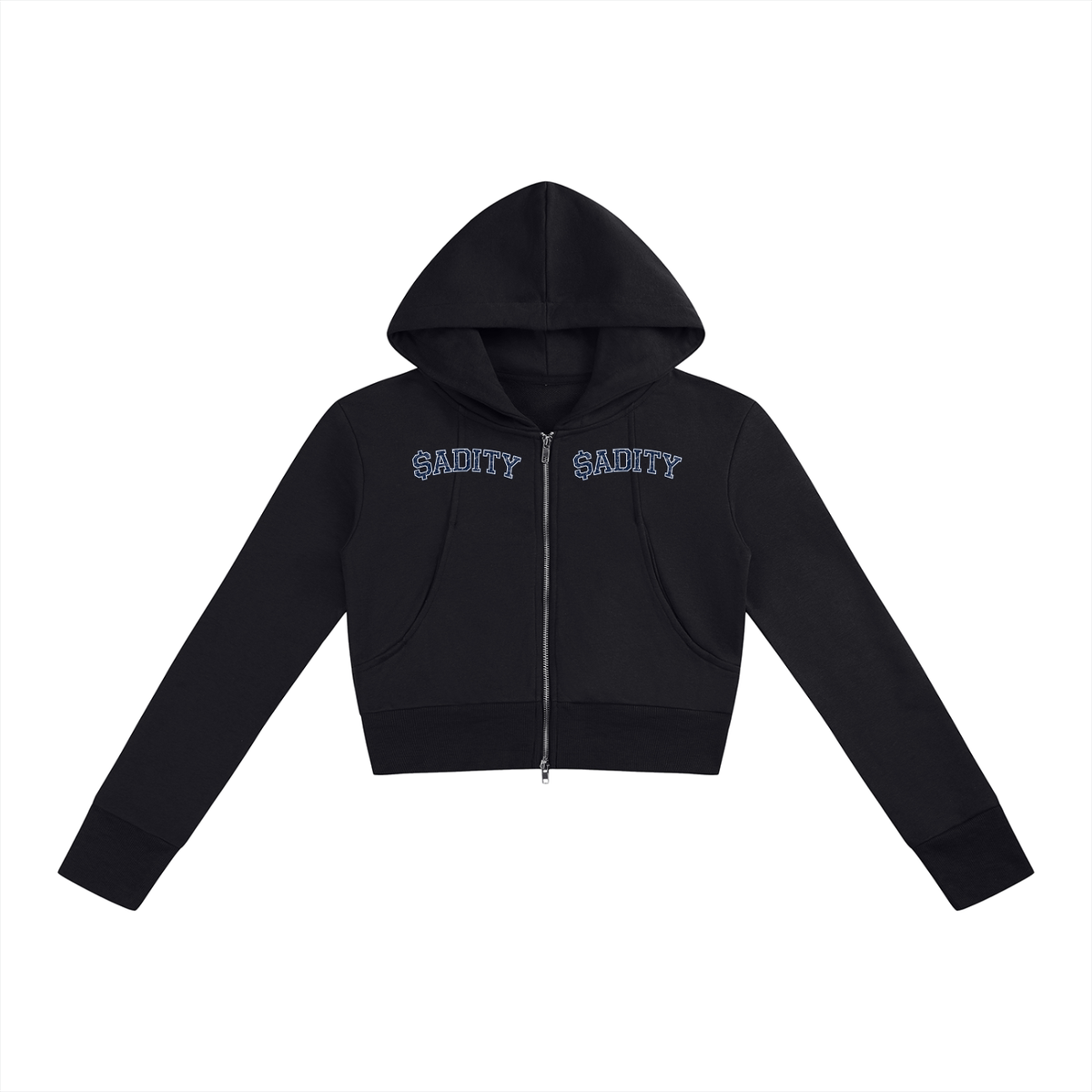 Women’s Slim $ADITY Crop Full Zip Hoodie