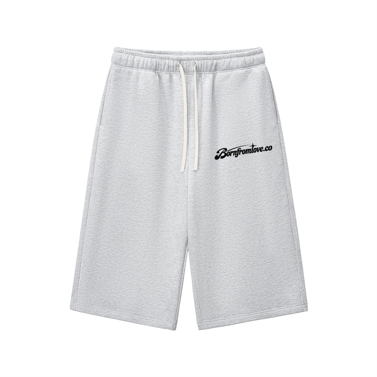 Relaxed Drawstring Three-quarter Sweatpants