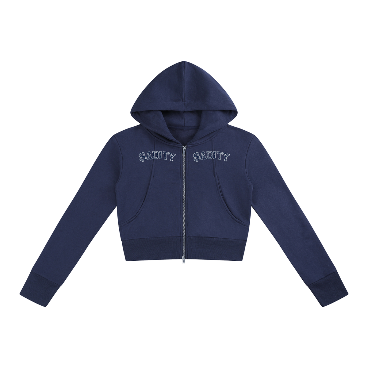 Women’s Slim $ADITY Crop Full Zip Hoodie