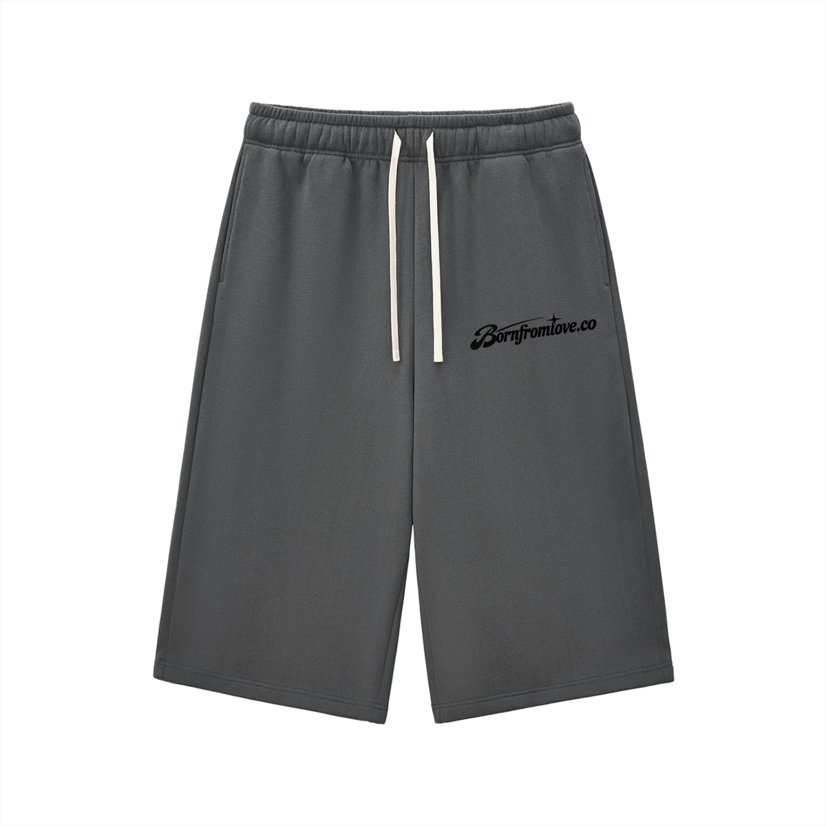Relaxed Drawstring Three-quarter Sweatpants